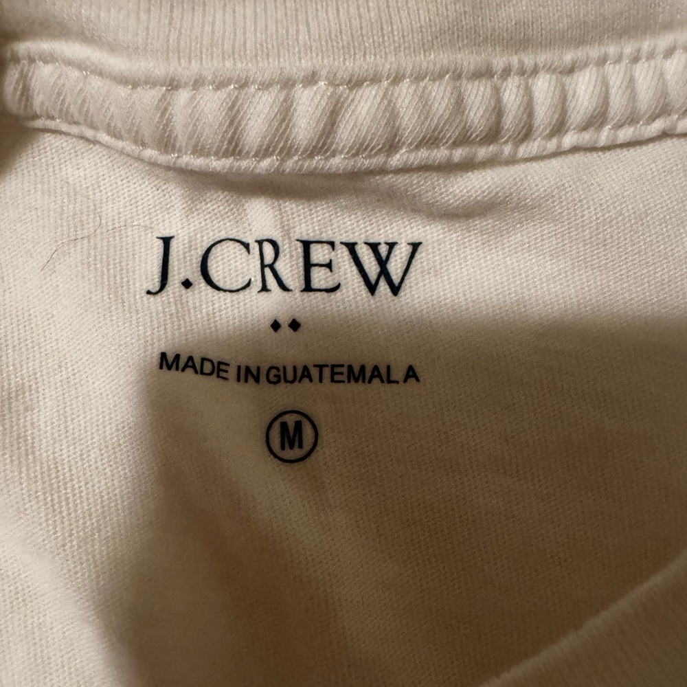 J. Crew White Tee with Flag Graphic - Picture 3 of 4